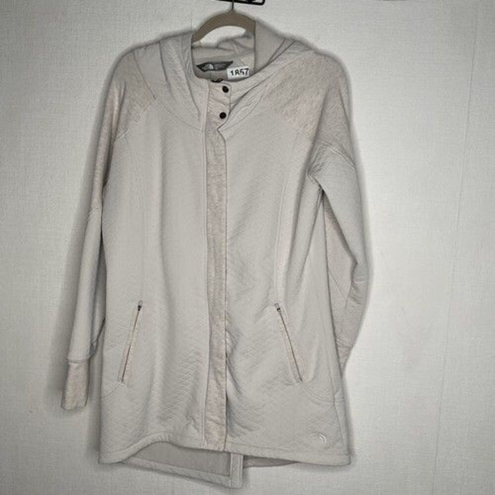NWOT The North Face Hooded Lined Full Zip Mid Length Quilted Jacket Women Size L